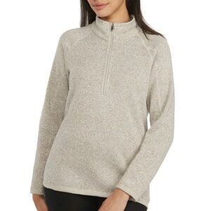 Stormpack Cream and Beige Quarter-Zip Pullover